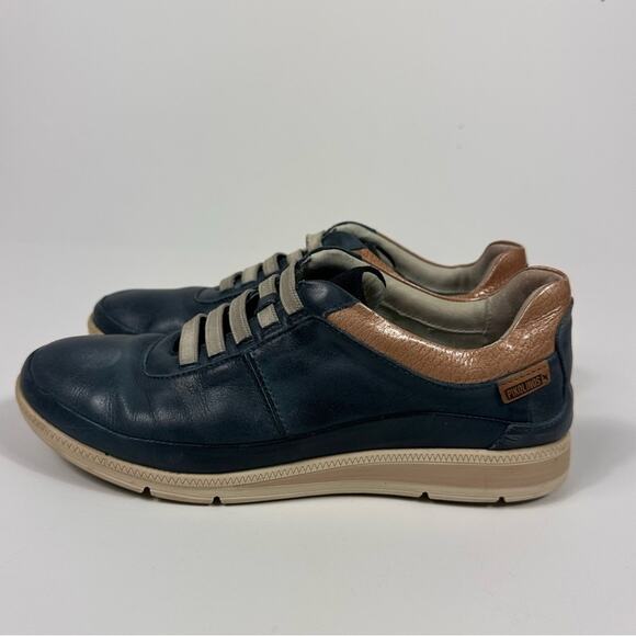 Pikolino blue leather slip on sneakers - Picture 1 of 11